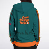 Matching Hoodie - Love Rescue Dogs - Orange