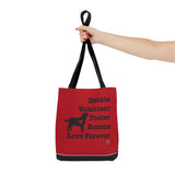 Tote Bag - Donate, Foster, Adopt: Red