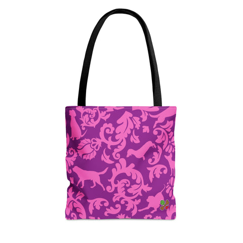 Tote Bag - Dog Paisley: Purple