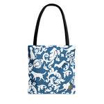 Tote Bag - Dog Paisley Pattern: Blue
