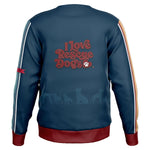 Athletic Sweatshirt - Love Rescue Dogs - Blue