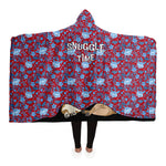 Hooded Blanket - Snuggle Time:  Blue Floral