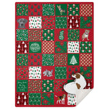 Throw Blanket - Christmas Patchwork - Little Dog