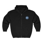 Unisex Full Zip Hooded Sweatshirt - GDHS - Blue Logo